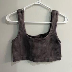 grey wash dynamite crop top